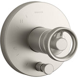 Kohler - Components Rite-Temp valve trim with Industrial handle and diverter - Vibrant Brushed Nickel