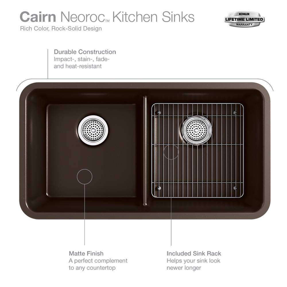 Cairn Undermount single-bowl farmhouse kitchen sink