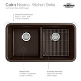 Cairn Undermount single-bowl farmhouse kitchen sink