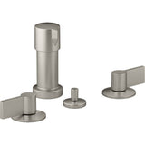 Kohler - Components Widespread bidet faucet with Lever handles - Vibrant Brushed Nickel