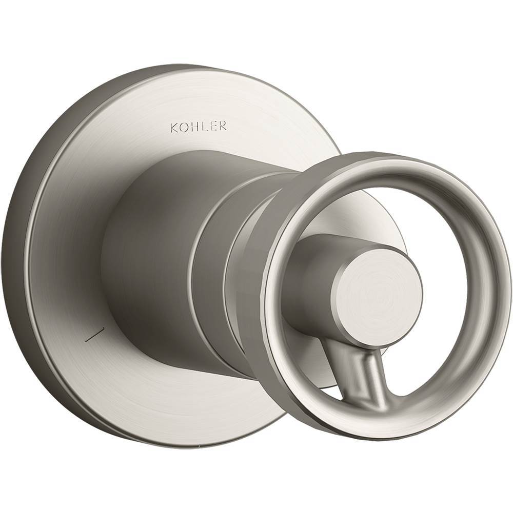 Kohler - Components MasterShower transfer valve trim with Industrial handle - Vibrant Brushed Nickel