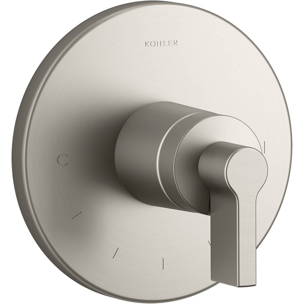 Kohler - Components MasterShower temperature control valve trim with Lever handle - Vibrant Brushed Nickel