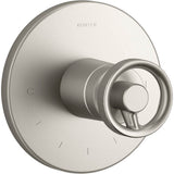 Kohler - Components MasterShower temperature control valve trim with Industrial handle - Vibrant Brushed Nickel