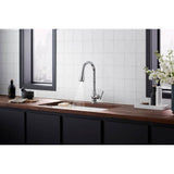 Artifacts Touchless pull-down kitchen sink faucet with KOHLER KonnectE and three-function sprayhead