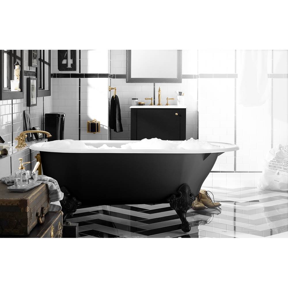 Iron Works Decorative 1-1/2'' adjustable pop-up bath drain for 5' whirlpool with tailpiece