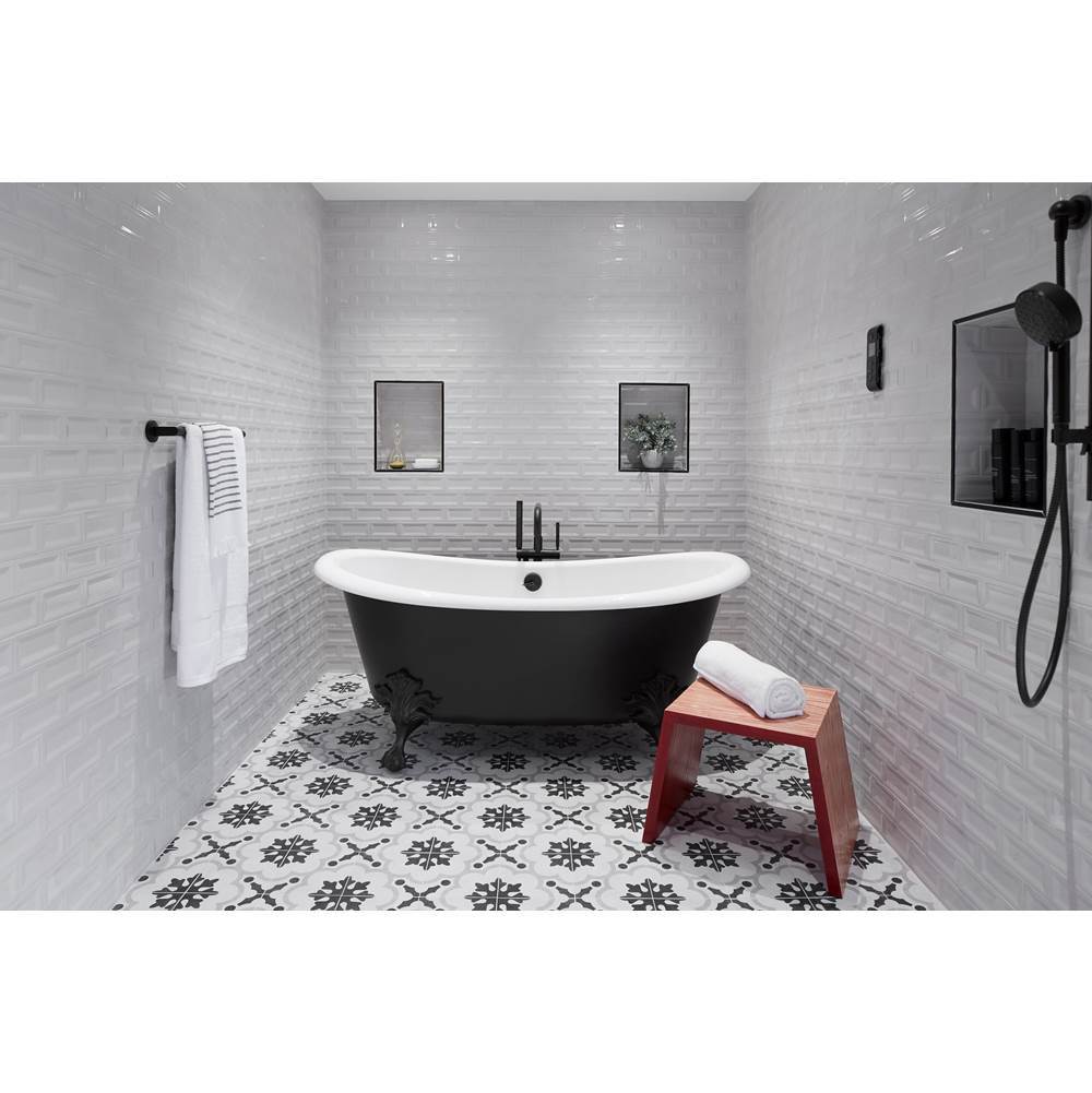 Purist Floor-mount bath filler trim with handshower