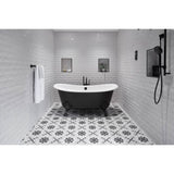 Purist Floor-mount bath filler trim with handshower