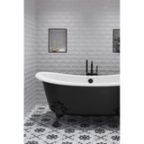 Purist Floor-mount bath filler trim with handshower