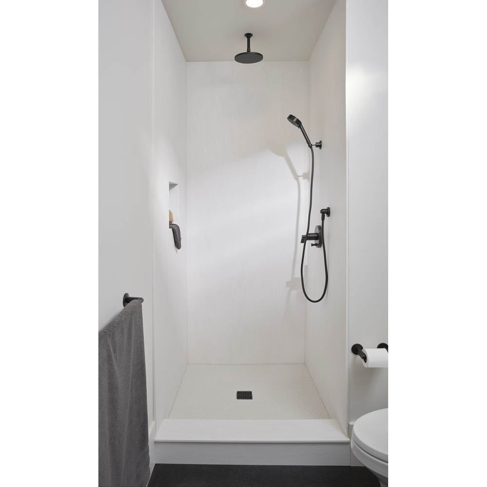 6'' ceiling-mount single-function rainhead arm and flange