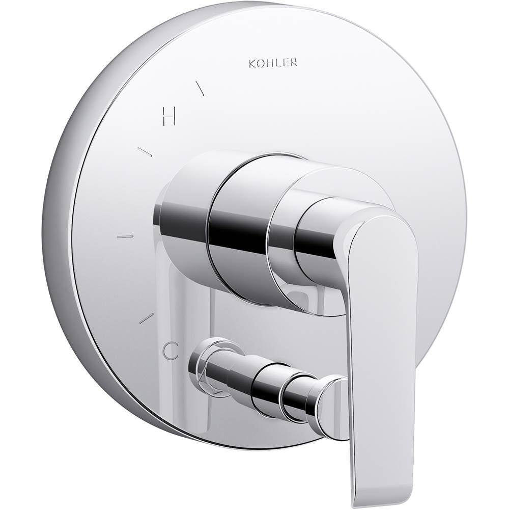 Kohler - Avid Rite-Temp valve trim with push-button diverter - Polished Chrome