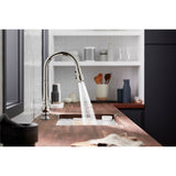 Artifacts Touchless pull-down kitchen sink faucet with KOHLER KonnectE and three-function sprayhead