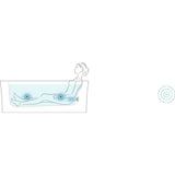 Tea-for-Two 71-3/4'' x 36'' drop-in/undermount whirlpool bath