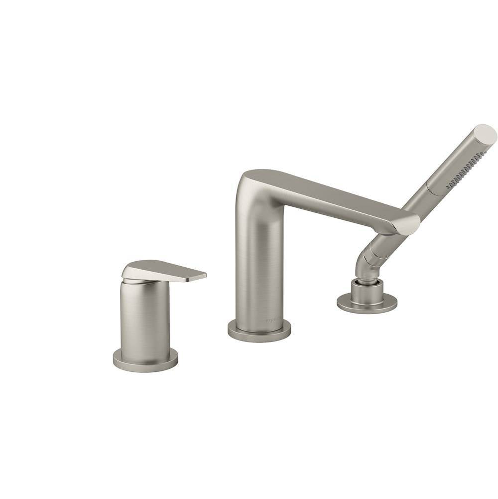 Kohler - Avid Deck-mount bath faucet with handshower - Vibrant Brushed Nickel
