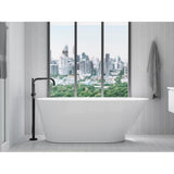 Purist Floor-mount bath filler trim with handshower