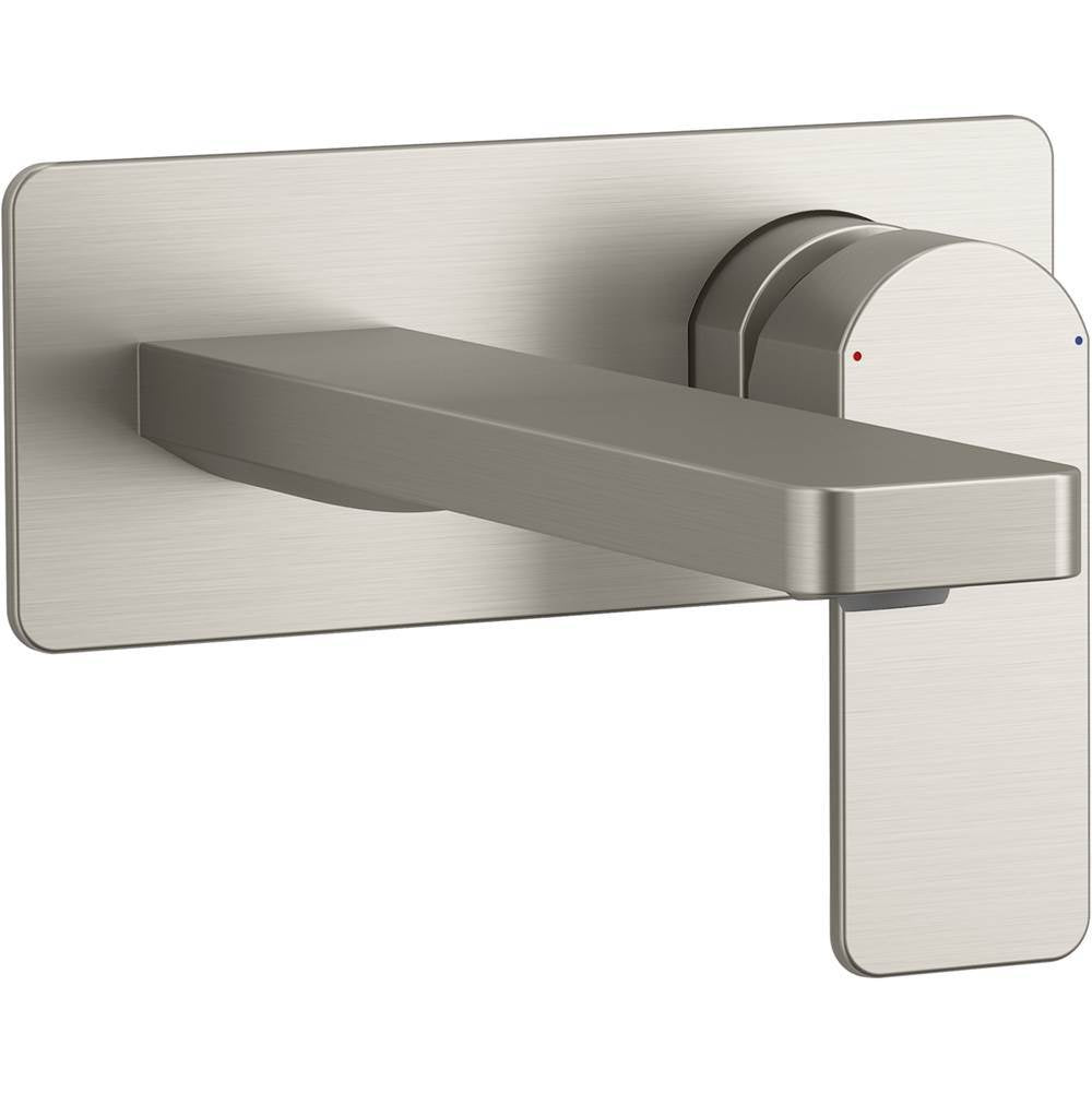 Kohler - Parallel Wall-mount single-handle bathroom sink faucet, 1.2 gpm - Vibrant Brushed Nickel