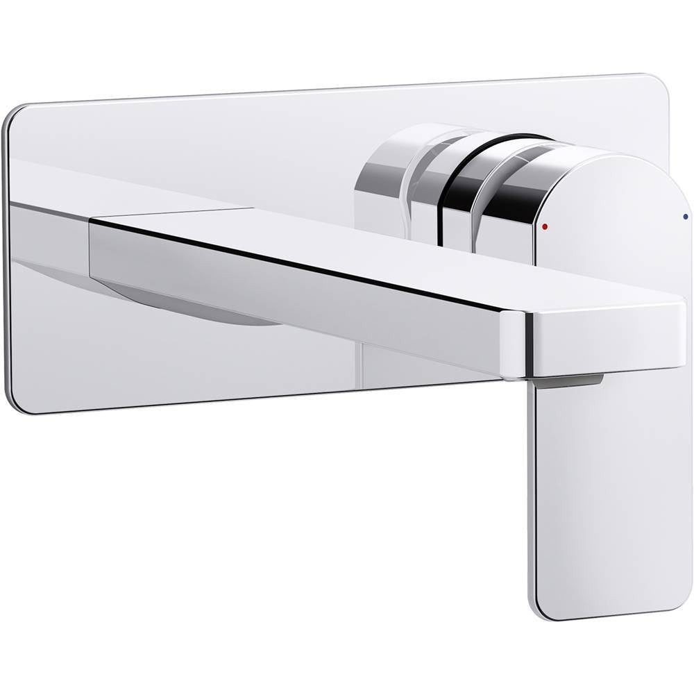 Kohler - Parallel Wall-mount single-handle bathroom sink faucet, 1.2 gpm - Polished Chrome