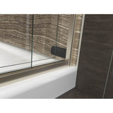 Levity Sliding shower door, 74'' H x 44-5/8 - 47-5/8'' W, with 1/4'' thick Crystal Clear glass