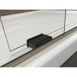 Levity Sliding bath door, 62'' H x 56-5/8 - 59-5/8'' W, with 1/4'' thick Crystal Clear glass