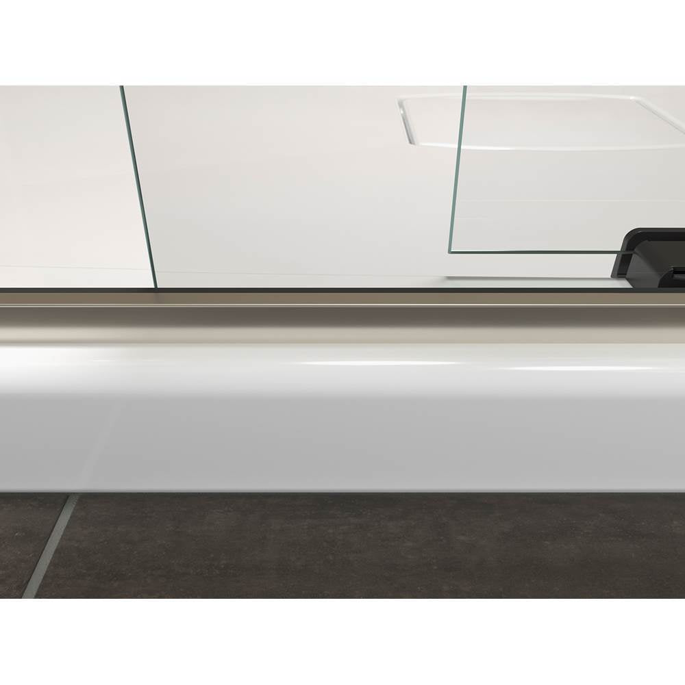 Levity 74'' H sliding shower door with 1/4''-thick glass