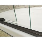 Levity 74'' H sliding shower door with 1/4''-thick glass