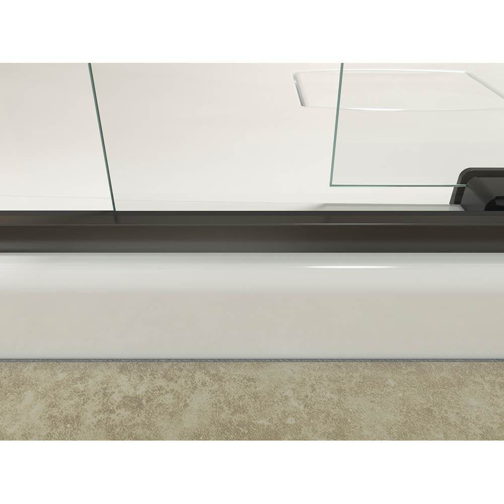 Levity Sliding shower door, 74'' H x 43-5/8 - 47-5/8'' W, with 1/4'' thick Crystal Clear glass