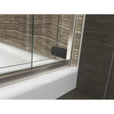 Levity Sliding bath door, 59-3/4'' H x 56-5/8 - 59-5/8'' W, with 1/4'' thick Crystal Clear glass