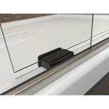 Levity Sliding shower door, 74'' H x 43-5/8 - 47-5/8'' W, with 1/4'' thick Crystal Clear glass