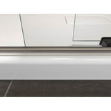 Levity Sliding shower door, 74'' H x 56-5/8 - 59-5/8'' W, with 1/4'' thick Frosted glass