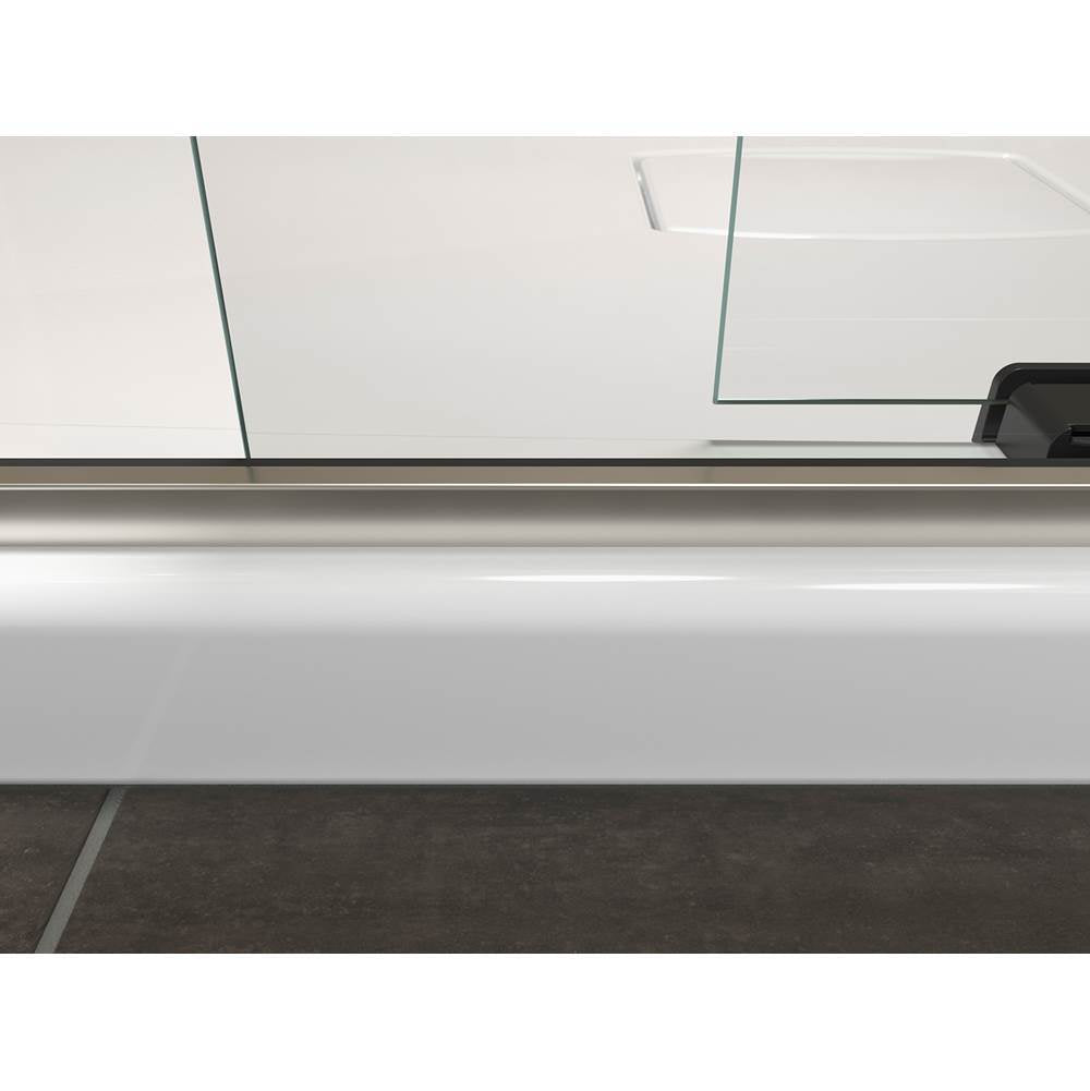 Levity Sliding shower door, 74'' H x 43-5/8 - 47-5/8'' W, with 1/4'' thick Crystal Clear glass
