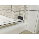 Levity Sliding bath door, 59-3/4'' H x 56-5/8 - 59-5/8'' W, with 1/4'' thick Crystal Clear glass