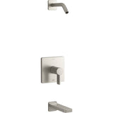Kohler - Parallel Rite-Temp bath and shower trim kit, without showerhead - Vibrant Brushed Nickel