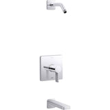Kohler - Parallel Rite-Temp bath and shower trim kit, without showerhead - Polished Chrome