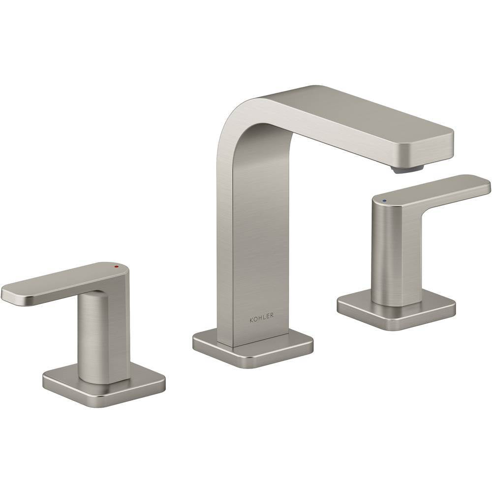 Kohler - Parallel Widespread bathroom sink faucet, 1.2 gpm - Vibrant Brushed Nickel