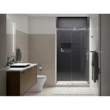 ComposedE Sliding shower door, 78'' H x 44-5/8 - 47-7/8'' W, with 3/8'' thick Crystal Clear glass