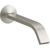 Kohler - Components Wall-mount bathroom sink faucet spout with Ribbon design, 1.2 gpm - Vibrant Brushed Nickel