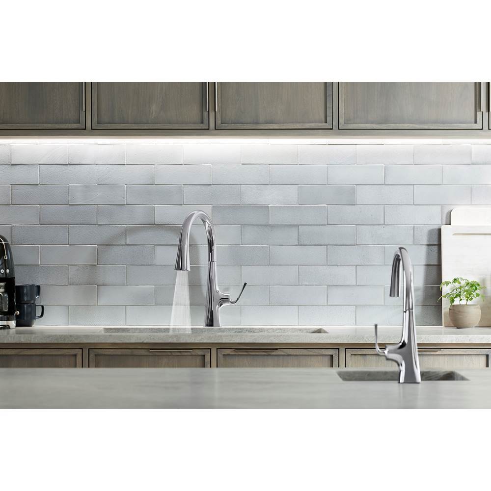 Graze Pull-down kitchen sink faucet with three-function sprayhead