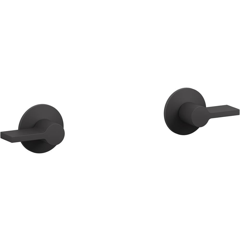 Kohler - Components Wall-mount bathroom sink faucet Lever handle trim - Matte Black
