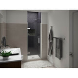 Kohler - ComposedE Frameless pivot shower door, 71-5/8'' H x 27-5/8 - 28-3/8'' W, with 3/8'' thick Crystal Clear glass - Bright Polished Silver