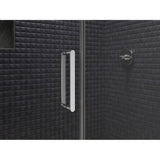 ComposedE Frameless pivot shower door, 71-3/4'' H x 57-1/4 - 58'' W, with 3/8'' thick Crystal Clear glass