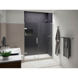 ComposedE Frameless pivot shower door, 71-3/4'' H x 57-1/4 - 58'' W, with 3/8'' thick Crystal Clear glass