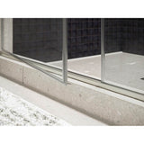 ComposedE Frameless pivot shower door, 71-3/4'' H x 57-1/4 - 58'' W, with 3/8'' thick Crystal Clear glass