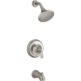 Kohler - Fort1/2 Rite-Temp bath and shower trim kit, 1.75 gpm, NPTspout - Vibrant Brushed Nickel