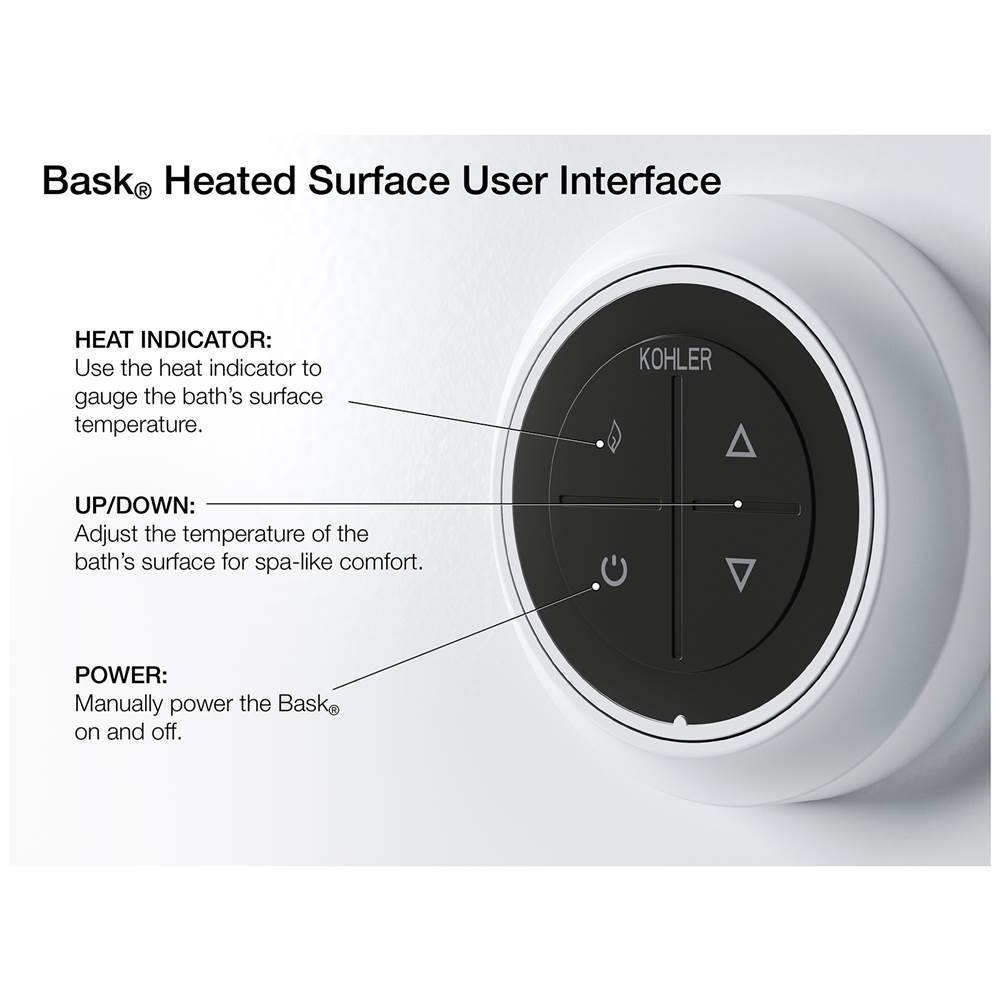 Sunward 60'' x 42'' drop-in Heated BubbleMassageE air bath with Bask heated surface