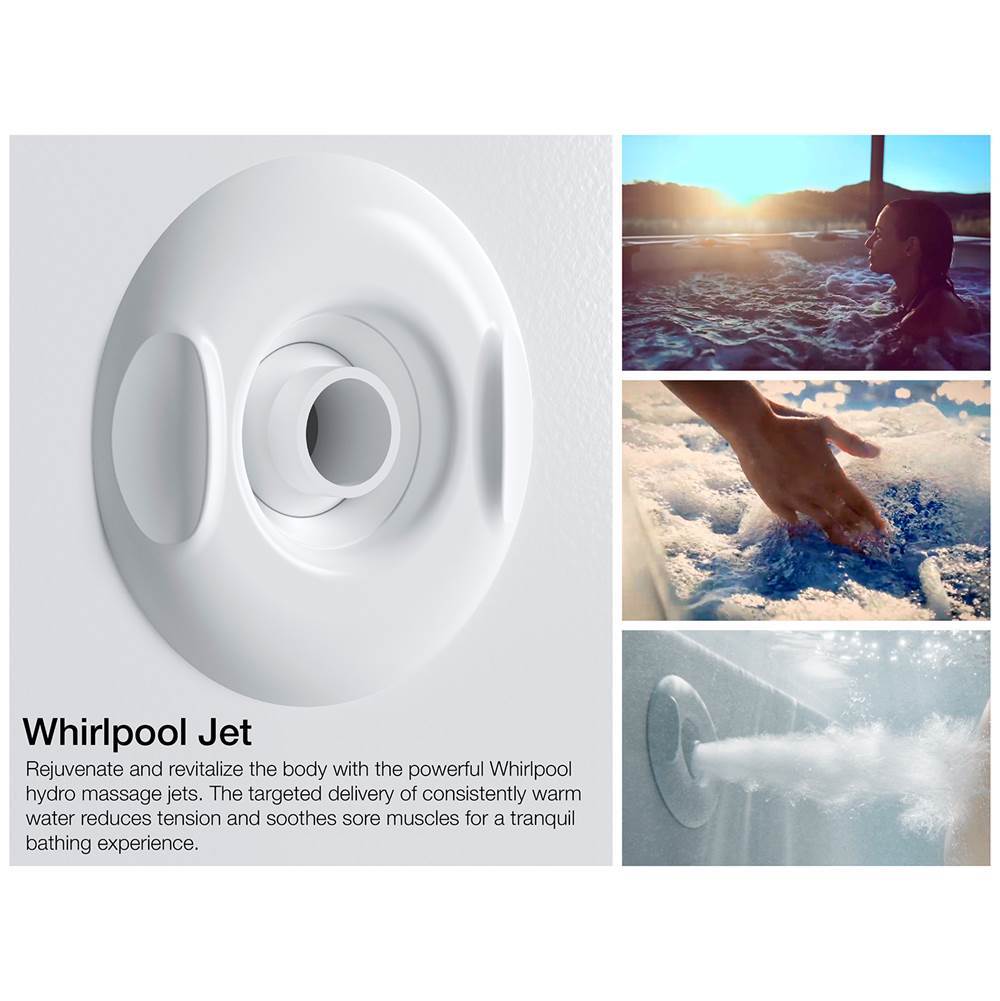 Tea-for-Two 66'' x 36'' drop-in/undermount whirlpool bath
