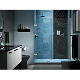 ComponentsE Frameless pivot shower door, 71-3/4'' H x 57-1/4 - 58'' W, with 3/8'' thick Crystal Clear glass