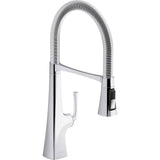 Kohler - Graze Semi-professional kitchen sink faucet with three-function sprayhead - Polished Chrome
