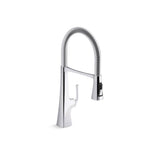 Kohler - Graze Semi-professional kitchen sink faucet with three-function sprayhead - Vibrant Titanium