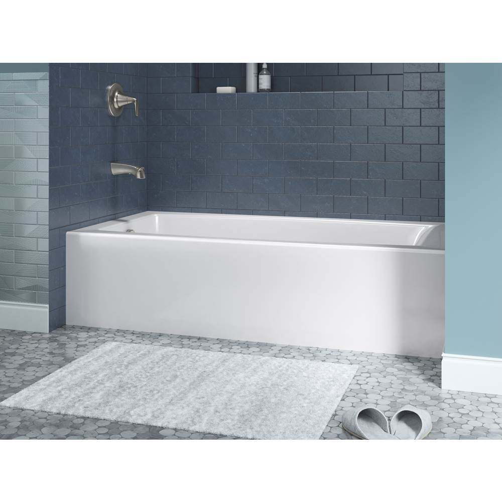Entity 60'' x 30'' alcove bath, left drain