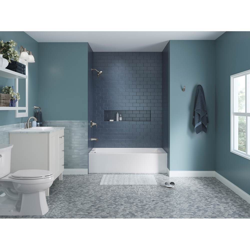 Entity 60'' x 30'' alcove bath right drain
