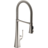 Kohler - Graze Semi-professional kitchen sink faucet with three-function sprayhead - Vibrant Stainless
